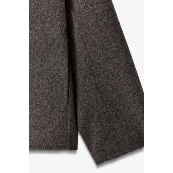 ZARA WOOL JACKET WITH FAUX FUR COLLAR ZW COLLECTION - Picture 8 of 9